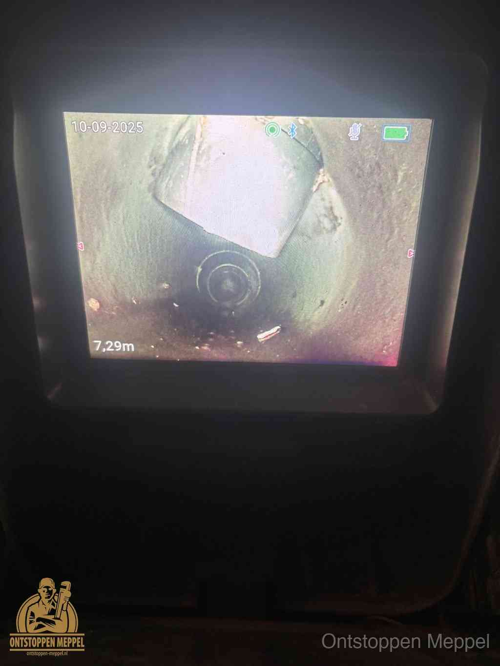 Rioolverzakking camerabeeld in Meppel